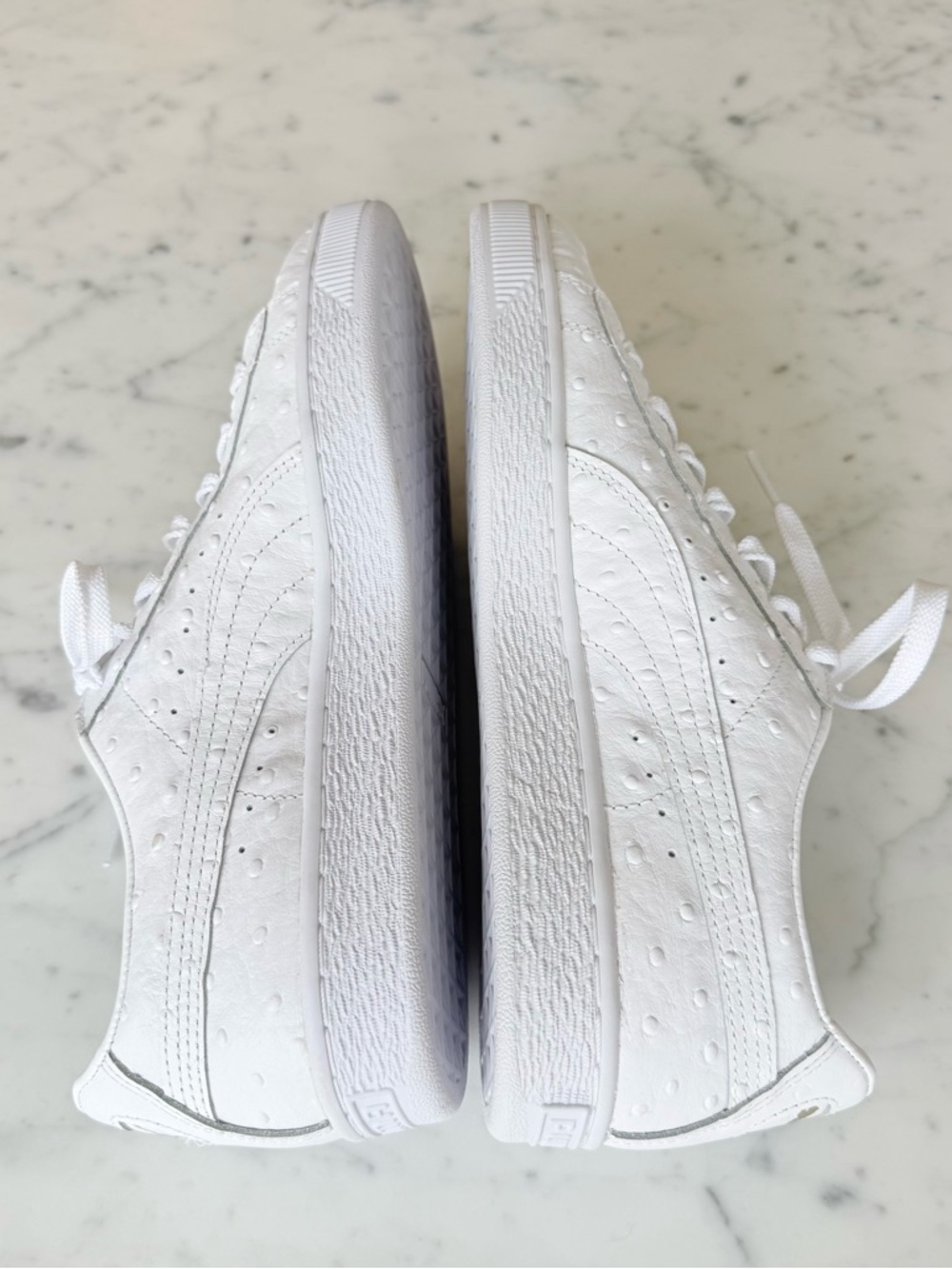PUMA Basket Ostrich White Sneakers Women’s Size 9 - Picture 5 of 9